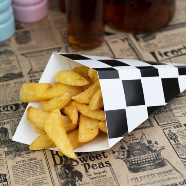 Rożek mały350ml z miejscem na DIP KRATKA CZARN 100szt