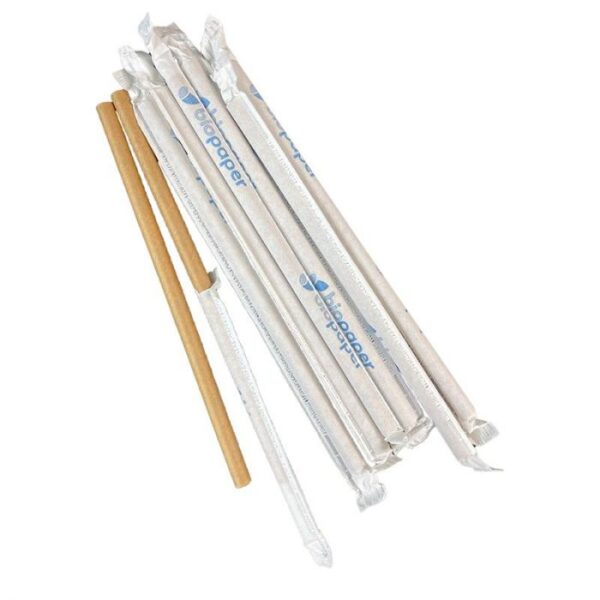 Słomki higieniczne śr.8mm dł 20cm kraft