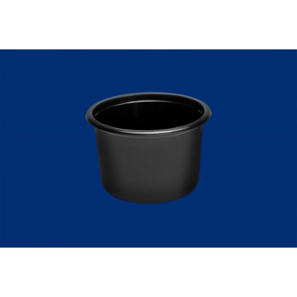 Pojemnik wielorazowy okrągły do zupy czarny 350 ml op. 50 szt