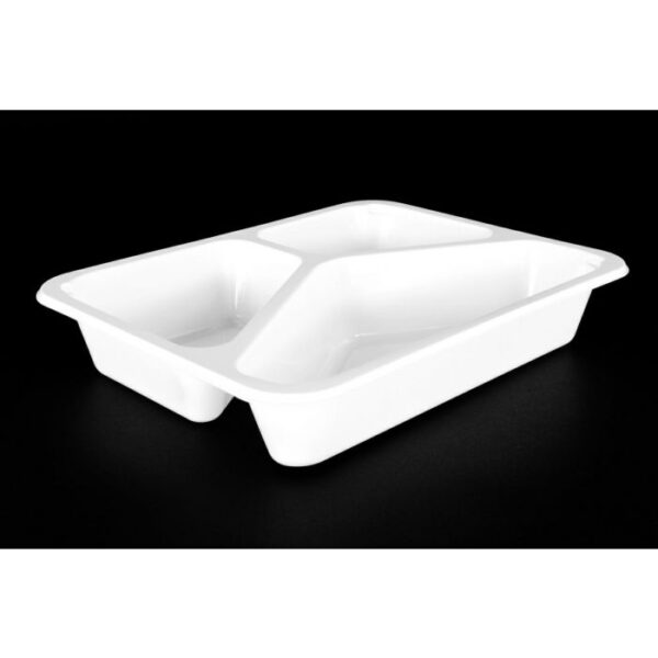 Pojemnik obiadowy 227/178/3 H5 GW op.50szt biały, trójdzielny