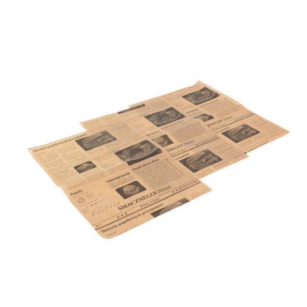 Papier pakowy powlekany32+10PE 30x40cm brązowy