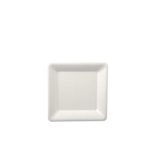 Talerz biały z trzciny cukrowej kwadrat 16x16 cm