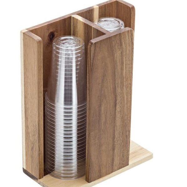 Stojak drewniany na kubki akacja 23x12x(h)30cm 1szt.