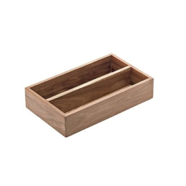 Pojemnik na saszetki, sztućce akacja 16,5x27,5x(h)6, 1szt.