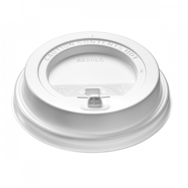 Dekiel do kubka do napojów 80mm biały LOCK