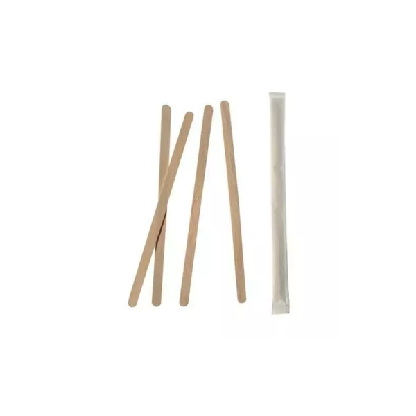 Mieszadełka drewniane 14cm pojedynczo pakowane