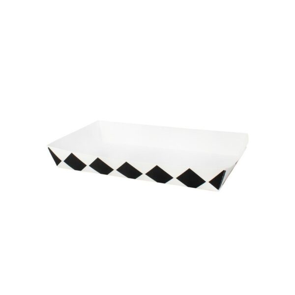 Tacka do dan na wynos nadruk czarna kratka 14x24