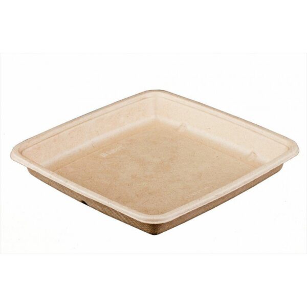 Talerz  BePulp 23x23x3cm naturalna trzcina cukrowa Sabert