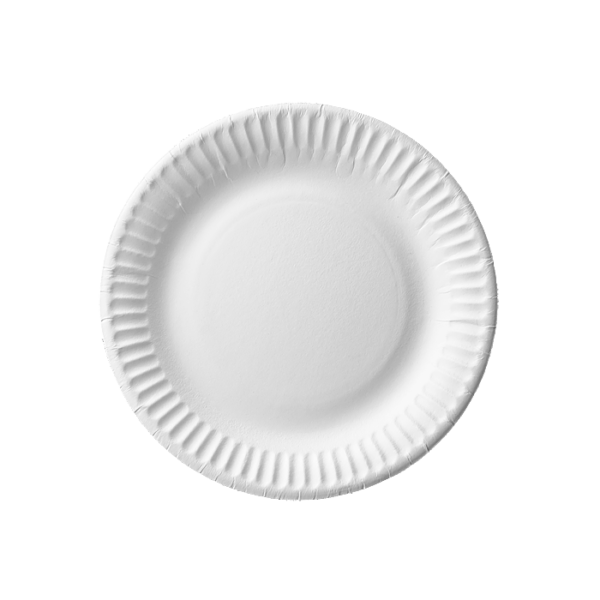 Talerz deserowy wielorazowy papierowy biały 15cm