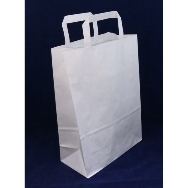 Torba papierowa klockowa 250x140x300 BIAŁA