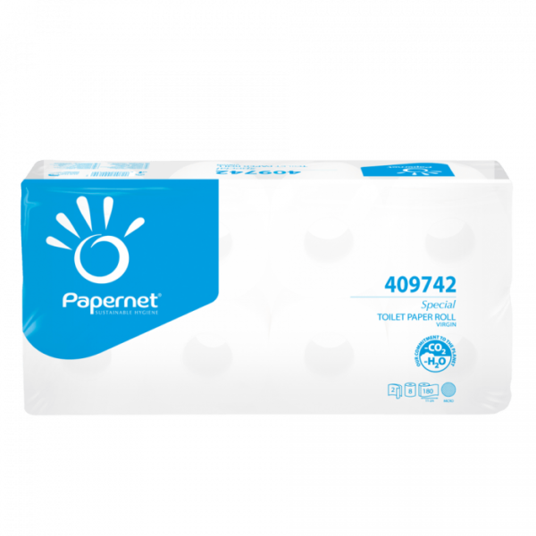 Papier toaletowy PAPERNET, opakowanie 8 rolek