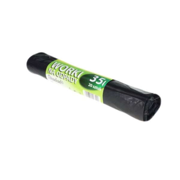 Worki 60 l czarne na odpady LDPE
