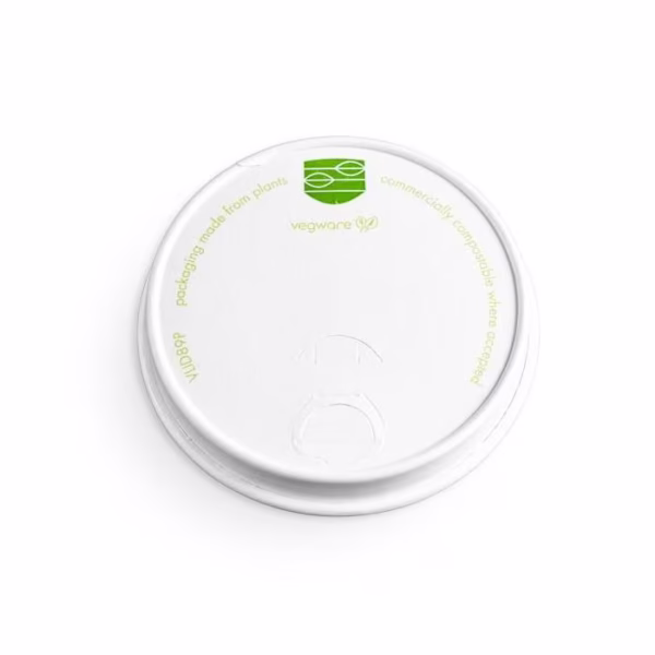 Dekiel 90mm PAP Vegware do kubka biały 50 szt